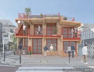 新商業施設の外観イメージ（ＪＲ中央線コミュニティデザイン提供）
