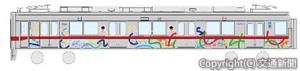 東武亀戸線を中心にラッピングトレイン「五彩」を運行＝イメージ＝（東武鉄道提供）