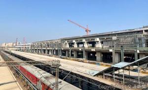 インド高速鉄道プロジェクトで建設が進むアーメダバード駅（ＪＲ東日本提供）