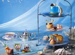 四国水族館とコラボレーションしたアフタヌーンティー（ＪＲホテルクレメント徳島提供） 