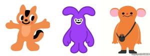新たなイメージキャラクターの原案候補３案。左からA案、B案、C案（ＪＲ東日本提供）