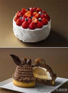 「クリスマス　ショートケーキ」＝イメージ㊤＝「モンブランショコラ」＝イメージ㊦＝（東京ステーションホテル提供）