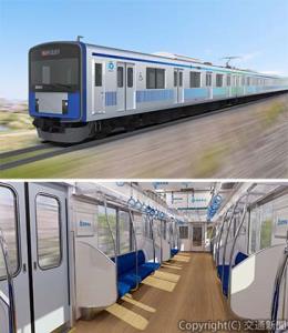 ㊤リニューアル後の外観イメージ㊦リニューアル後の内観イメージ（西武鉄道提供）