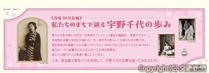 作家や着物デザイナーとして活躍した宇野千代氏をテーマに据えた車内展示＝イメージ＝（東急電鉄提供）