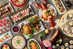 色鮮やかな料理が並ぶ「クリスマス　ビュッフェ」のイメージ（日本ホテル提供） 